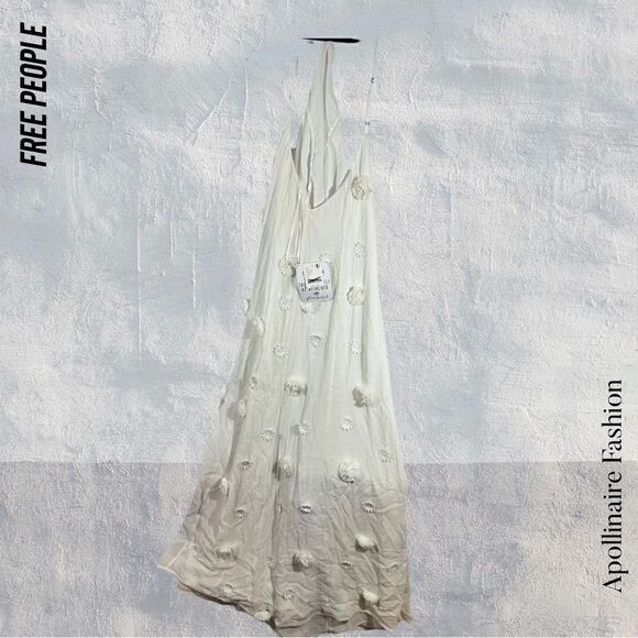 FREE PEOPLE BLOSSOM BLISS MAXI DRESS IN SNOW WHITE NWT SIZE 8 & 10 - Picture 6 of 10